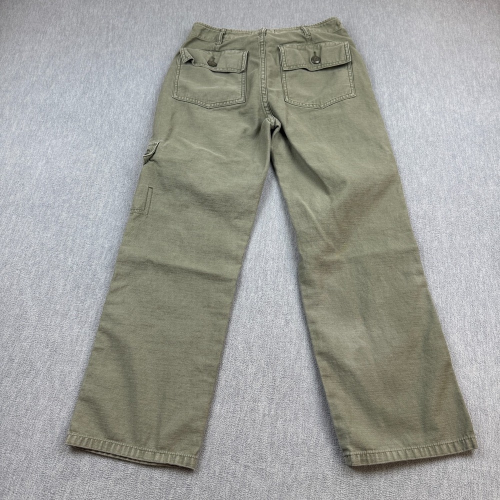 Frame Denim Pants Womens 26 Military Green Service Cropped Cargo Utility Pockets - Picture 13 of 14